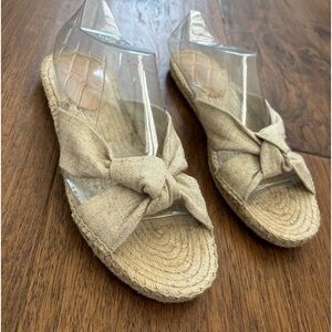 J Crew - Knotted Metallic Espadrilles-  Size 8.5